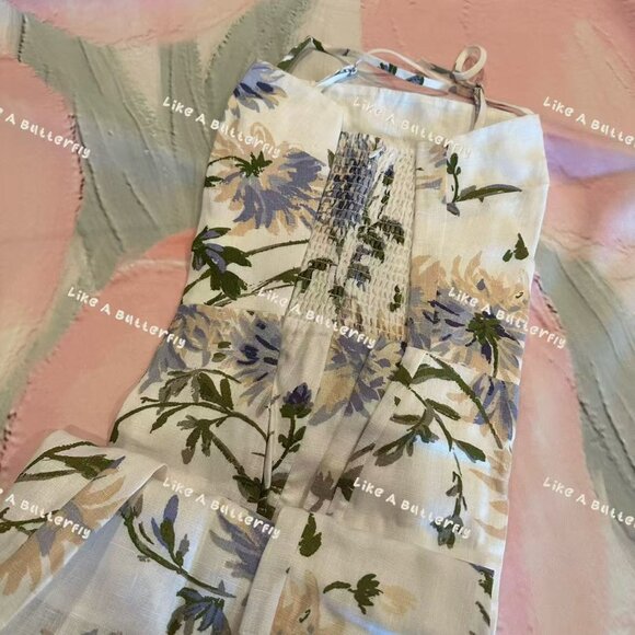 Reformation Frankie Linen Dress - Serenity - Picture 10 of 14